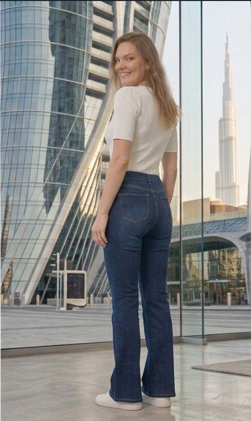The "Dubai Skyline" Classic Bootcut Jean - Image 3